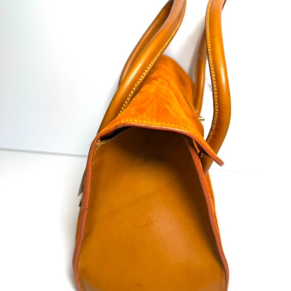 LAMBERTSON TRUEX Suede BOXCAR Satchel STUNNING With Tags - Picture 11 of 15